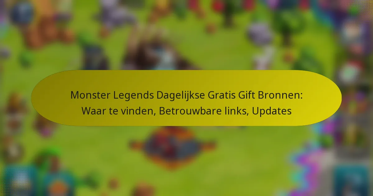 Monster Legends Dagelijkse Gratis Gift Bronnen: Waar te vinden, Betrouwbare links, Updates