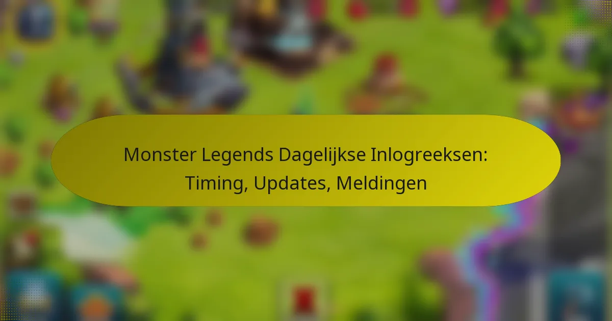 Monster Legends Dagelijkse Inlogreeksen: Timing, Updates, Meldingen