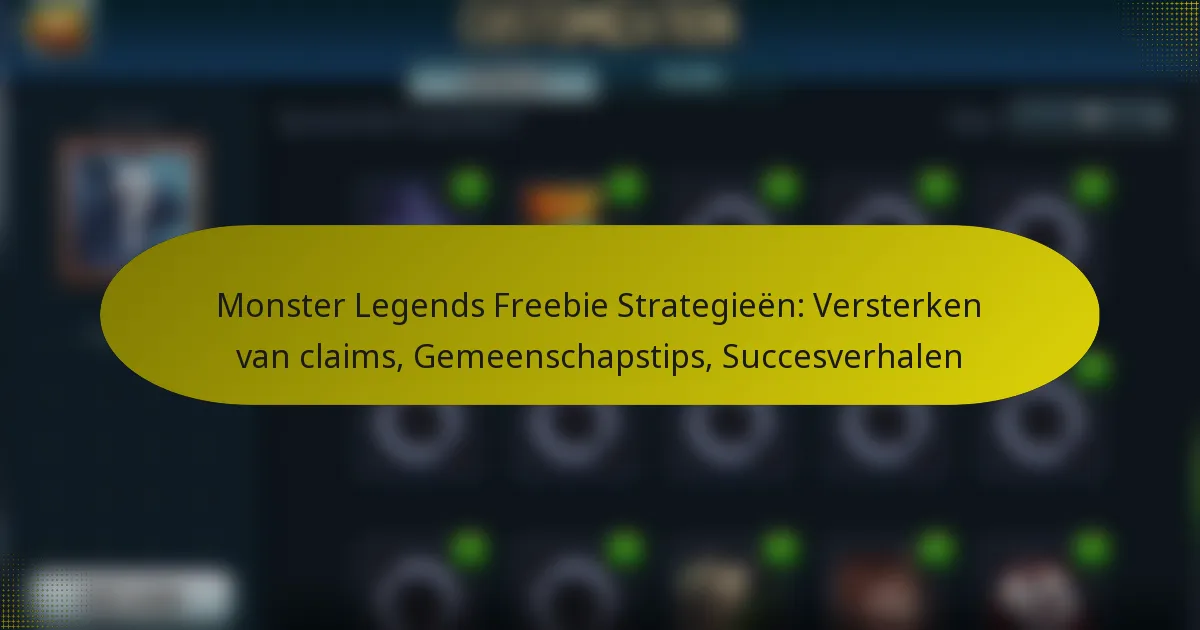 Monster Legends Freebie Strategieën: Versterken van claims, Gemeenschapstips, Succesverhalen
