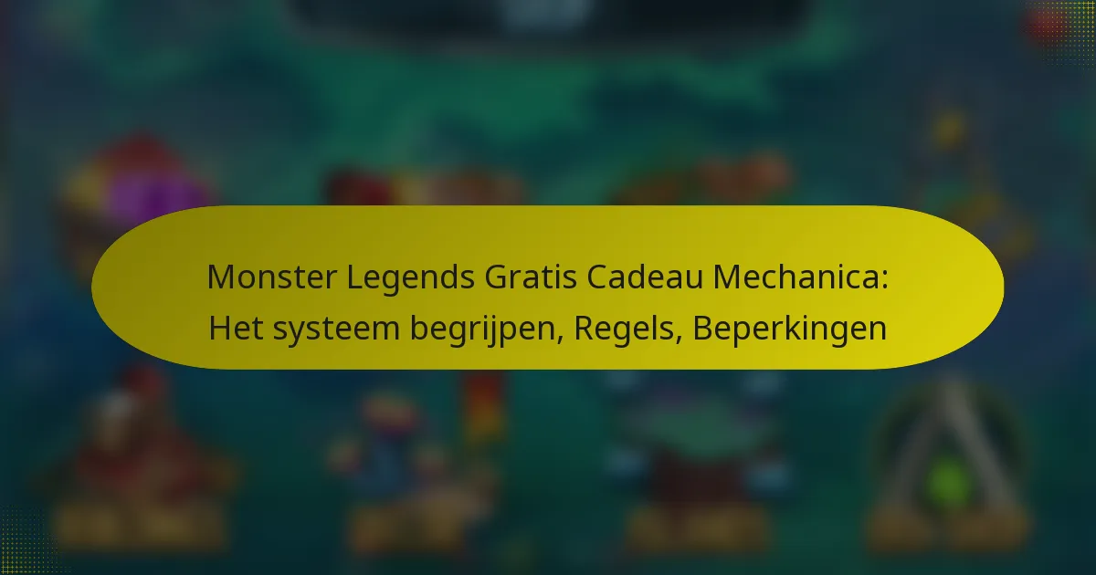 Monster Legends Gratis Cadeau Mechanica: Het systeem begrijpen, Regels, Beperkingen