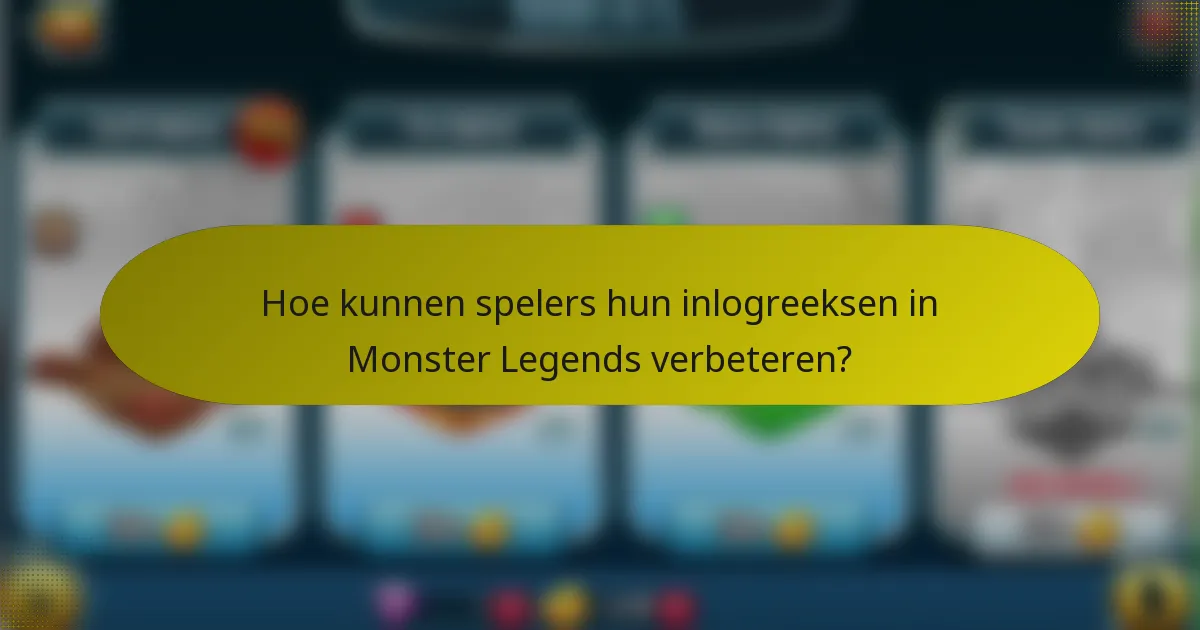 Hoe kunnen spelers hun inlogreeksen in Monster Legends verbeteren?