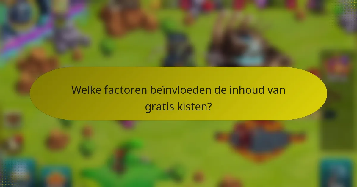Welke factoren beïnvloeden de inhoud van gratis kisten?